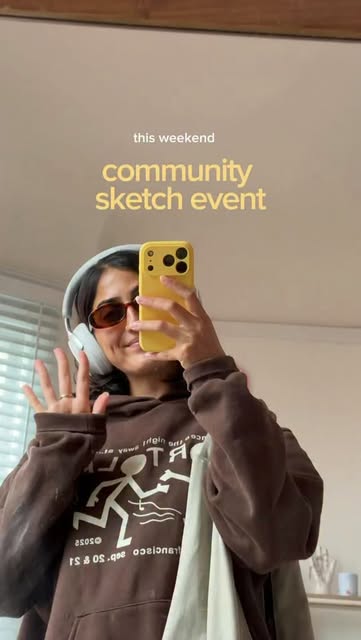 Sabina’s mirror photo announcing a community sketch event